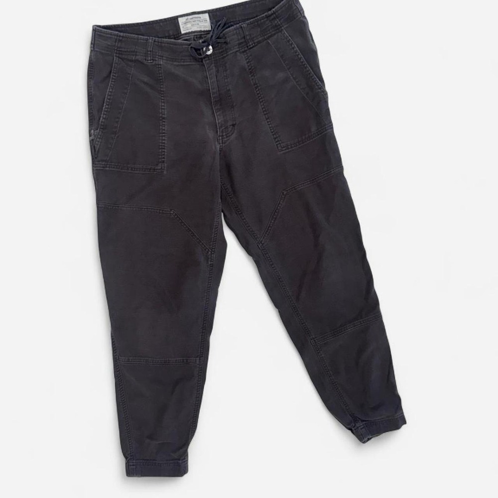 REI Utility Cargo Jogger Pants Charcoal Gray Distressed